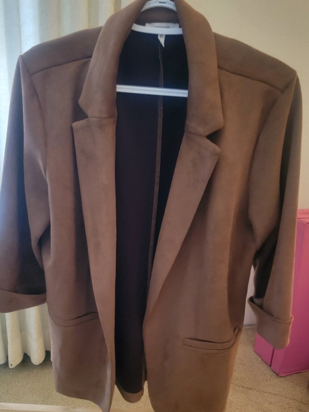 Maurice Suede Tan Blazer Size L